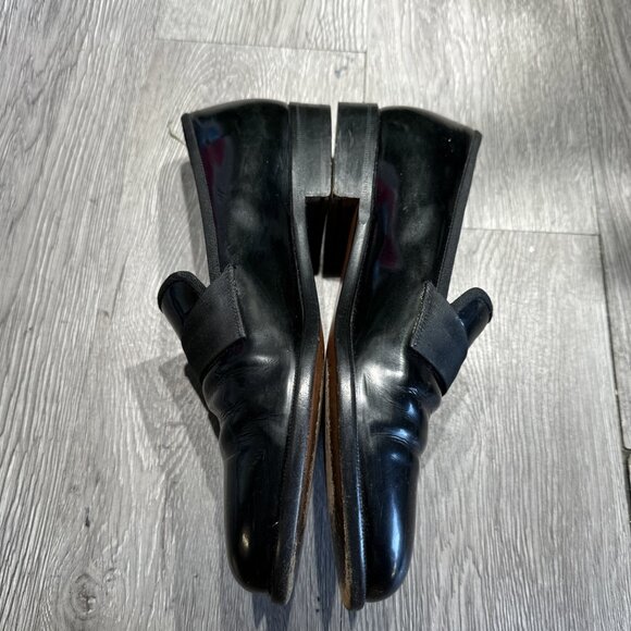 Salvatore Ferragamo Men Size 7 D Black Patent Leather Tuxedo Loafer Dress Shoes main image 6